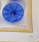 20s Antique Art Deco Czech Clear Cobalt Blue Glass Button Card 24 18mm Buttons photo 1