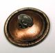 Antique Metal Cup Button 2 Cute Rabbits Design - 9/16 