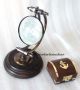 Antique Finish Vintage Maritime Table Top Magnifying Adjustable With Gift Other Maritime Antiques photo 1