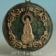 Chinese Tibet Old Copper Inlay Jade Kwan - Yin Statue Pendant Netsuke Decoration Necklaces & Pendants photo 5