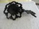Vintage Cast Iron Sconce Plant Candle Swivel Oil Lamp Holder No Wall Bracket Metalware photo 2