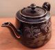 Antique Gibsons Asian - Themed Black Teapot,  Gold Filigree Pagoda,  Enamel Beading Teapots & Tea Sets photo 1