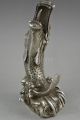 China Collectible Decorate Water God Old Tibet Silver Fish Dragon Jump Statue Other Antique Chinese Statues photo 4