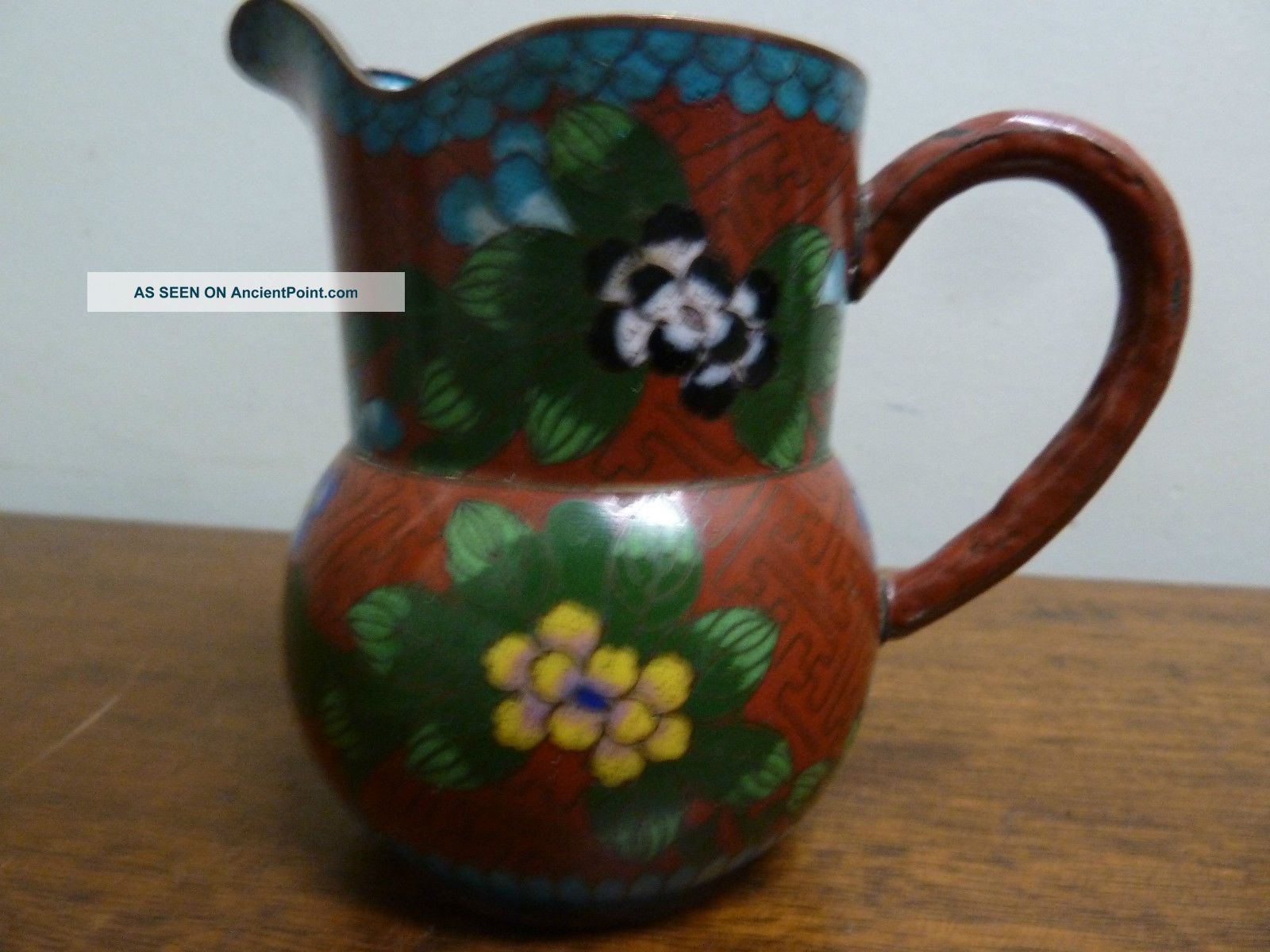 Small Chinese Cloisonne Jug Early Mid Century Other Asian Antiques photo