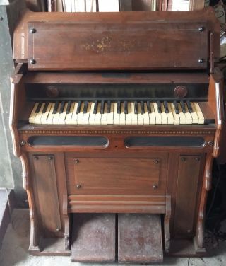 Antique Victorian Child Size Pump Organ photo