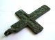 Circa.  1100 A.  D English Early Medieval Period Ae Bronze Crusades Cross Pendant British photo 3