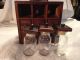 Vintage 9 Drawer Apothecary Chest Bottles & Jars photo 9