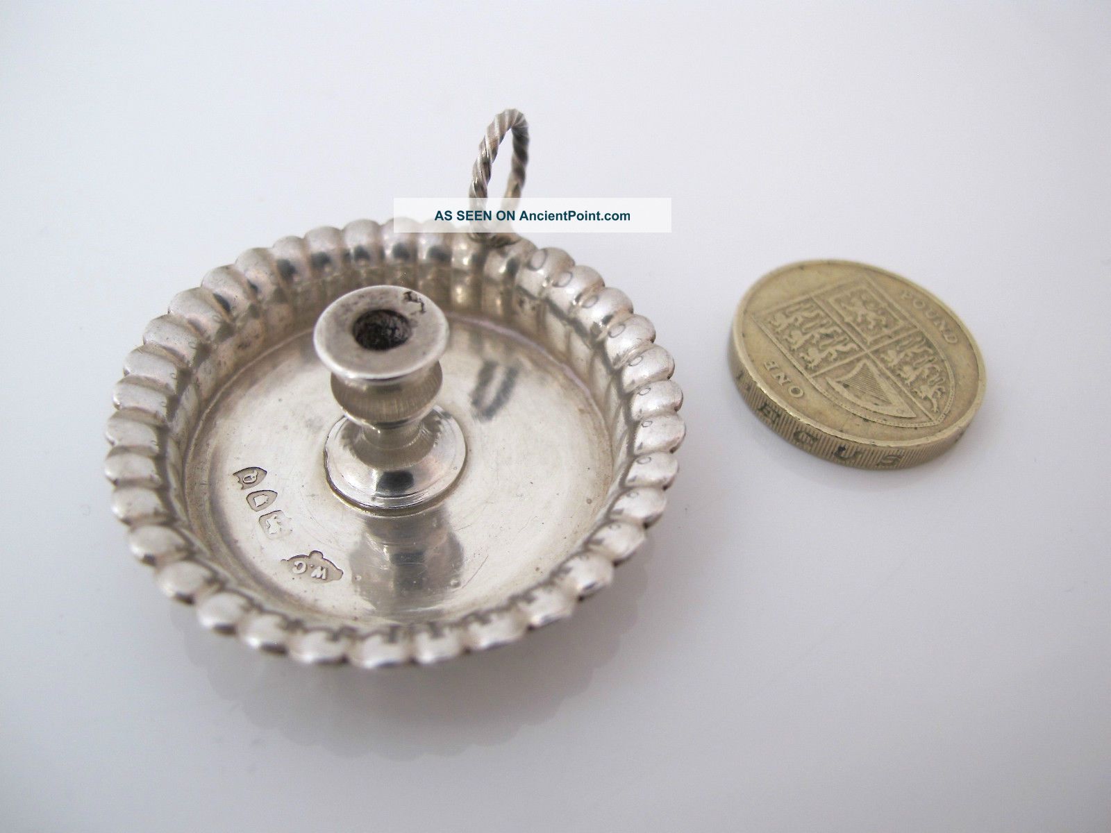 Delightful Silver Miniature Silver Chamber Stick William Comyns London 1891 Miniatures photo