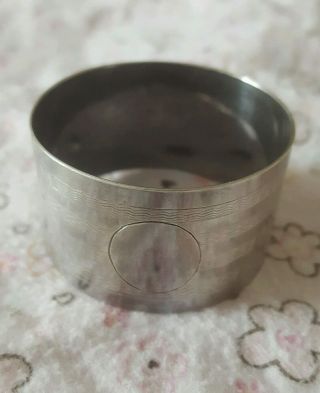 Silver Napkin Ring T&s Solid Silver photo