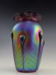 Glamorous Bohemian Art Nouveau Jugendstil Glass Vase Art Nouveau photo 3