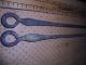 2 Old Antique Primitive Hand Forged Fire Poker Fireplace Wrought Iron Primitives photo 1