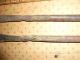 2 Old Antique Primitive Hand Forged Fire Poker Fireplace Wrought Iron Primitives photo 2