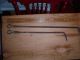 2 Old Antique Primitive Hand Forged Fire Poker Fireplace Wrought Iron Primitives photo 5
