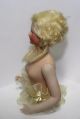 Antique Vtg 1920 Bisque German Boudoir Pin Cushion Half Doll,  Jointed Arms Pin Cushions photo 7