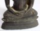 An Antique Nepal / India Asia Gold Gilt Bronze Buddha Figure Buddha photo 3