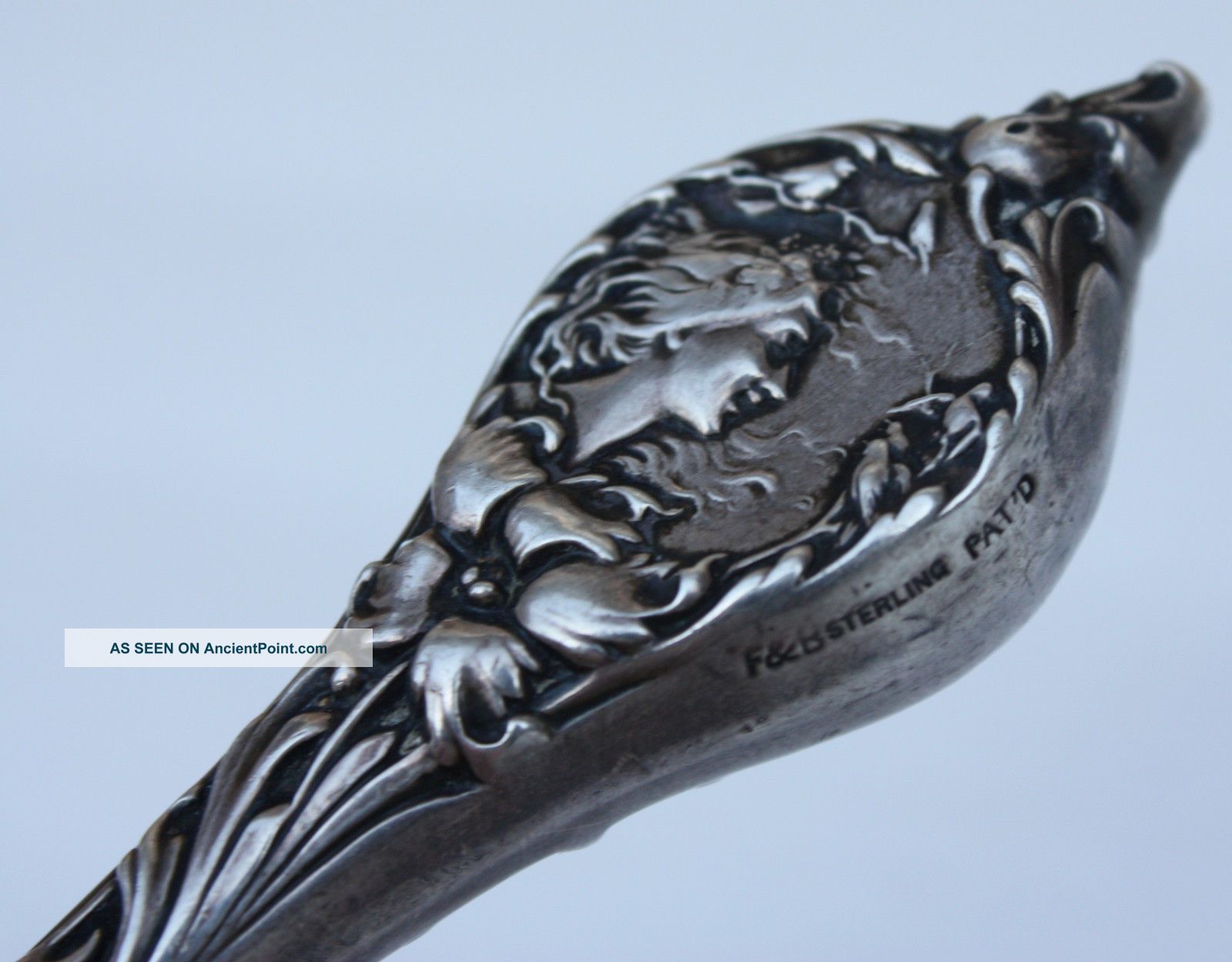 Antique F&b Foster Bailey Art Nouveau Sterling Silver Repousse Magnifying Glass Other Antique Sterling Silver photo