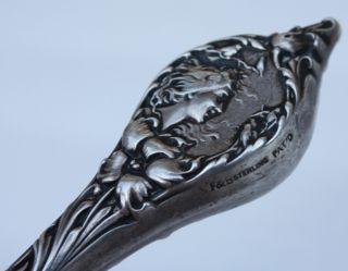 Antique F&b Foster Bailey Art Nouveau Sterling Silver Repousse Magnifying Glass photo