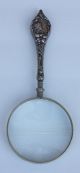 Antique F&b Foster Bailey Art Nouveau Sterling Silver Repousse Magnifying Glass Other Antique Sterling Silver photo 2