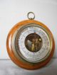 Vintage French Wood And Brass Barometer Aneroide.  Paris Barometers photo 3