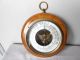 Vintage French Wood And Brass Barometer Aneroide.  Paris Barometers photo 5