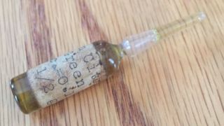 Antique Pharmacy Apothecary Iron Citrate Glass Vial Bottle E&a Ny Germany photo
