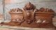 42.  52 In Antique French Carved Wood Rococo Coat Of Arms Wall Door Pediment 19 Th Pediments photo 7