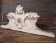 28.  19 In White Shabby Painted Pediment 19 Th Antique French Carved Wood Panel Pediments photo 2