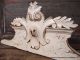 28.  19 In White Shabby Painted Pediment 19 Th Antique French Carved Wood Panel Pediments photo 3
