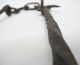 Antique 18th/19th Century Primitive Wrought Iron Double Hook & Chains Hanger Yqz Primitives photo 7