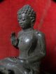 Highly Rare Javanese Silver Bronze Of The Buddha Resisting Mara Statues photo 4