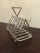 In The Style Of Christopher Dresser,  A Silver Plate Deco Toast Rack.  Offers? Other Antique Silverplate photo 1