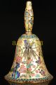 Very Large Cloisonne Flower Hand Bell Christmas Decoration Gifts Chinese Cloisonne photo 3