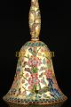 Very Large Cloisonne Flower Hand Bell Christmas Decoration Gifts Chinese Cloisonne photo 4