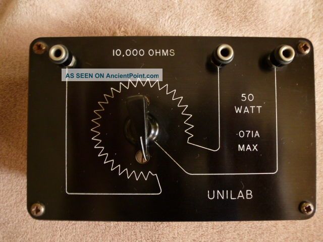 S Variable Dial Resistance Box,  Vintage,  Unilab.  0 - 10000 Omhs.  Cond Other Antique Science Equip photo