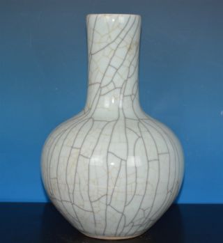 Fine Antique Chinese Crackle Porcelain Vase Rare N0525 photo