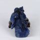 100 Natural Lapis Lazuli Hand - Carved Longevity God Old Man & Peach Statue Other Antique Chinese Statues photo 1