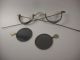 Antique Optometrist ' S Trial Lens Eyeglass Frame With 2 Trial Lenses.  Steampunk. Optical photo 3