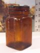Antique Johnson & Johnson Amber Glass Jar/fair Cond/made In Late 1800 ' S/rare. Bottles & Jars photo 1