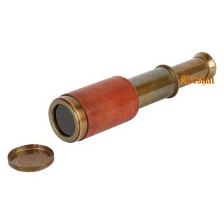 Artshai Antique Style Marine Telescope,  Leather Bounded photo