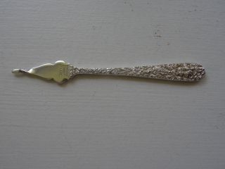 Stieff Large Sterling Silver One Tine Butter Pick - Stieff Rose Pattern photo