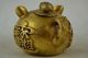 Old Decorated Handwork Copper Carve Rich Pig Shape Special Lucky Lovely Tea Pot Other Antique Chinese Statues photo 3