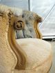 Antique Victorian Parlor Chair Carved Wood & Upholstery In Need Of Tlc 1800-1899 photo 2