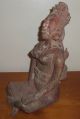 Mayan Civilization Jaina Type Woman And Baby Figure Statue,  Pre Columbian Art The Americas photo 5