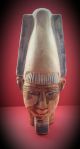 Antique Egyptian Carved Stone Male Pharaonic Bust With Atef Crown Of Osiris Egyptian photo 10