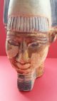 Antique Egyptian Carved Stone Male Pharaonic Bust With Atef Crown Of Osiris Egyptian photo 4
