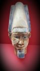 Antique Egyptian Carved Stone Male Pharaonic Bust With Atef Crown Of Osiris Egyptian photo 7