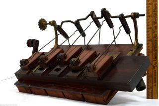 Antique Piano Auto Player Pneumatic Bellows Camshaft & Gear Mahogany Steampunk photo