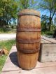 Antique 1800s Wooden Oak Barrel Vintage Primitive Rustic Farm Decor 2046 Primitives photo 5