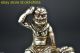 Collectible China Buddhism Buddha Ride Lion Decor Statue Old Tibet Silver Made Other Antique Chinese Statues photo 2