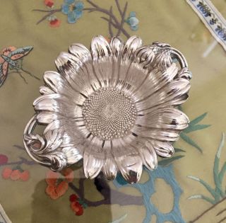Reed & Barton Les Cinq Fleurs Sterling Silver Sunflower Nut Dish No Mono photo